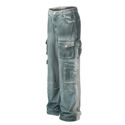 Pantalones Cargo Jeans con Múltiples Bolsillos Estilo Americano para Hombre - Image 15