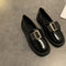 Mocasines Plataforma Mujer con Hebilla Cuadrada - Estilo Británico Elegante