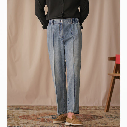 Pantalones Cropped Cintura Elástica Estilo Ejecutivo - Image 12