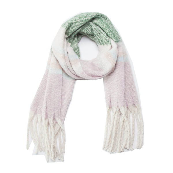 Bufanda de Flecos Gruesos Multicolor - Tejido Texturizado Elegante