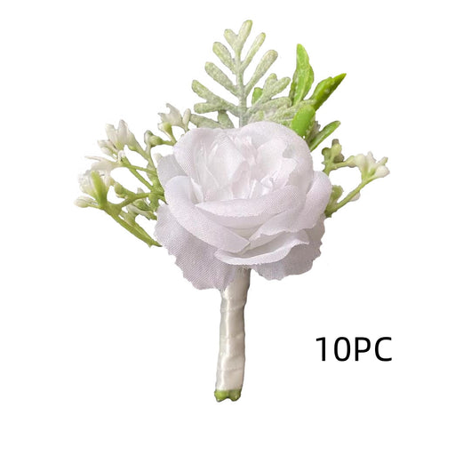 Corsage de Novia y Novio con Rosas de Seda Coreanas - Pequeños Capullos para Antes de la Boda - Image 14