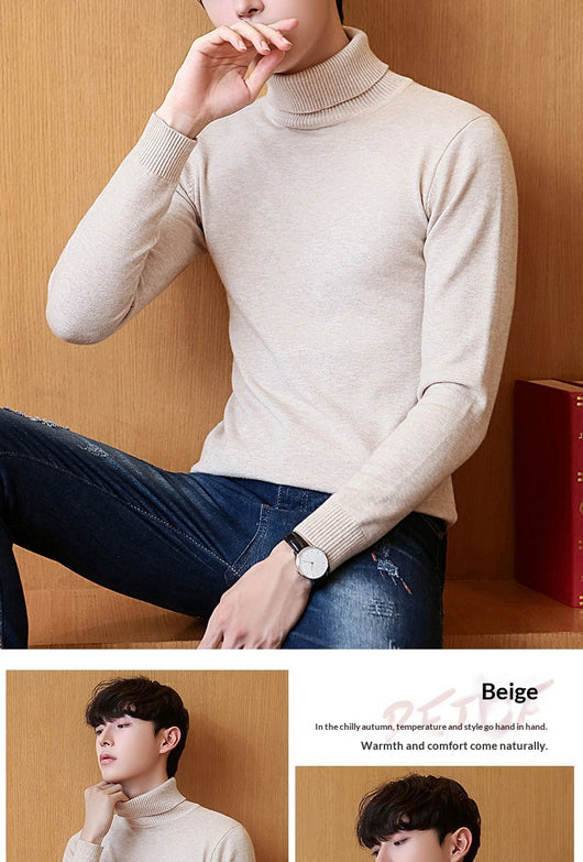 Suéter Tejido para Hombre Cuello Alto Cálido y Suave - Image 20