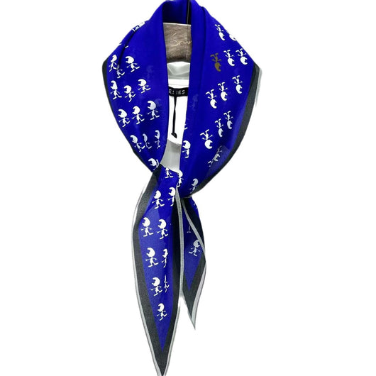 Pañuelo de Seda Crepe Estampado Diamante - Image 5