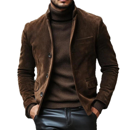 Chaqueta de Gamuza Retro Casual para Hombre - Image 3