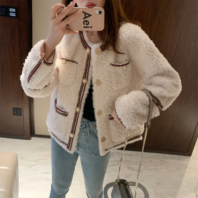 Abrigo de Lana de Cordero con Pelaje - Chaqueta de Invierno para Mujer - Image 10