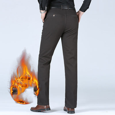 Pantalones Casuales Rectos Sueltos Cintura Alta para Hombre Maduro - Image 10