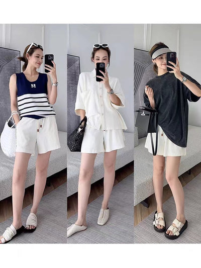 Conjunto de Pantalón Corto y Camisa de Bolsillos Grandes en Algodón con Cintura Elástica - Image 11