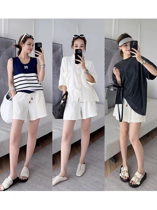 Conjunto de Pantalón Corto y Camisa de Bolsillos Grandes en Algodón con Cintura Elástica - Image 11