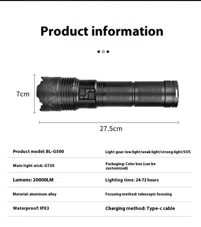 Linterna LED Zoom de Alto Rendimiento para Exteriores - Image 18