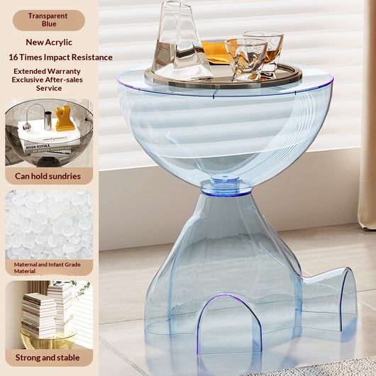 Mesa de Centro Transparente Estilo Osito de Peluche para Sala y Dormitorio - Image 10