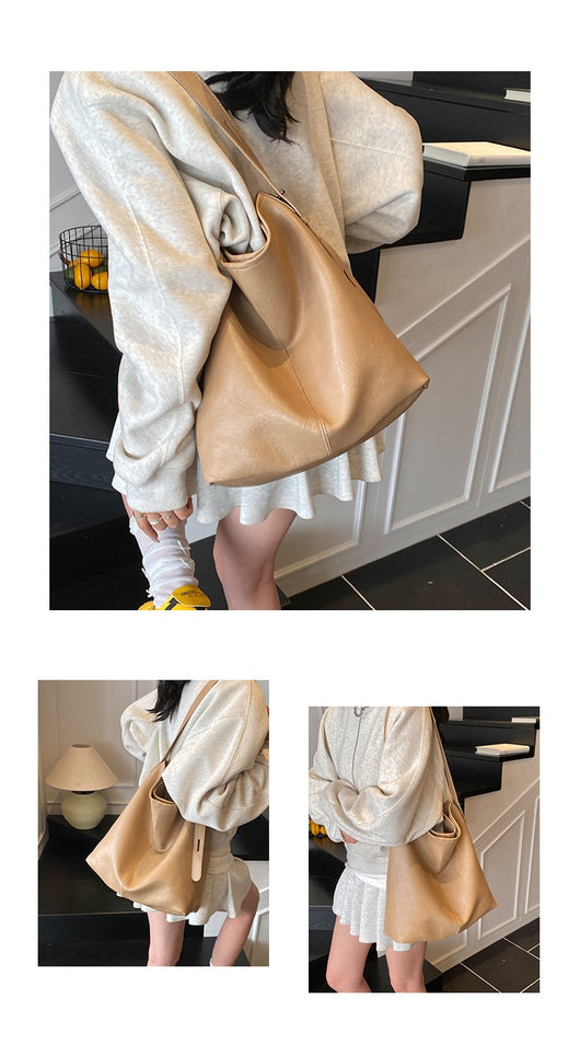 Bolso Tote de Hombro Leisure con Gran Capacidad y Textura - Image 12