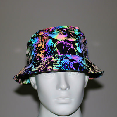 Gorra Cubo Reflectante con Estampado Colorido - Image 12