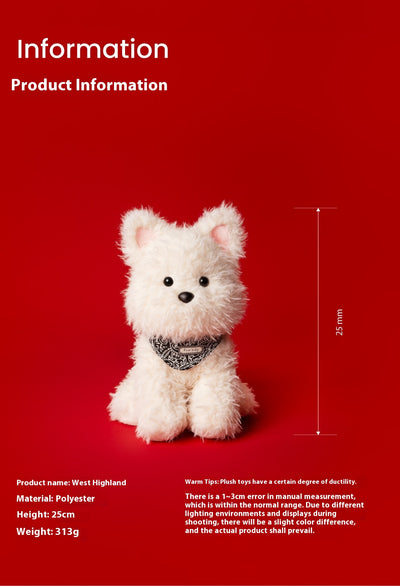 Peluche Cachorro West Highland - Juguete Suave para Niños - Image 8