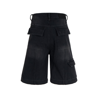 Overol Denim Vintage Desgastado con Bolsillos Múltiples y Doble Uso - Image 8
