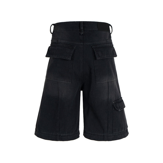 Overol Denim Vintage Desgastado con Bolsillos Múltiples y Doble Uso - Image 8