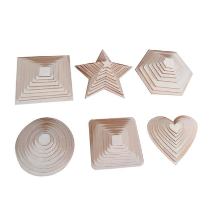 Kit de Corte Láser Figuras Geométricas - Virutas de Madera DIY - Image 18