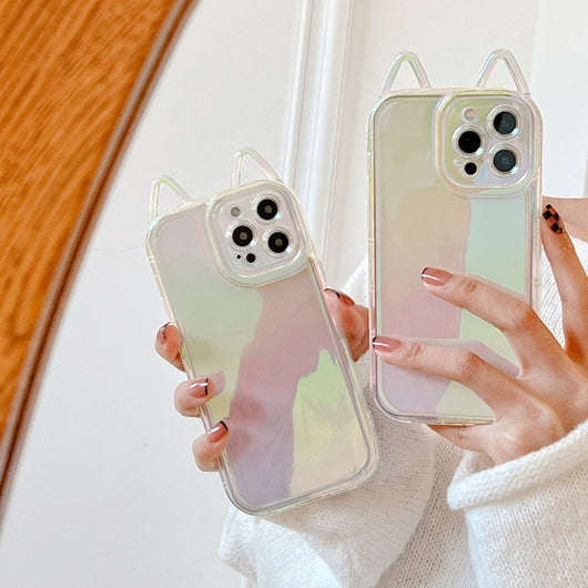 Funda para Celular Orejas de Gato con Laser Multicolor - Image 8