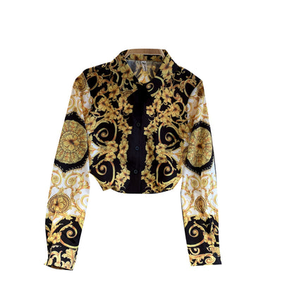 Camisa Bohemia Suelta con Solapa y Manga Larga - Image 5