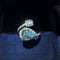 Anillo de Moissanita de 2 Quilates Verde Drip para Mujer