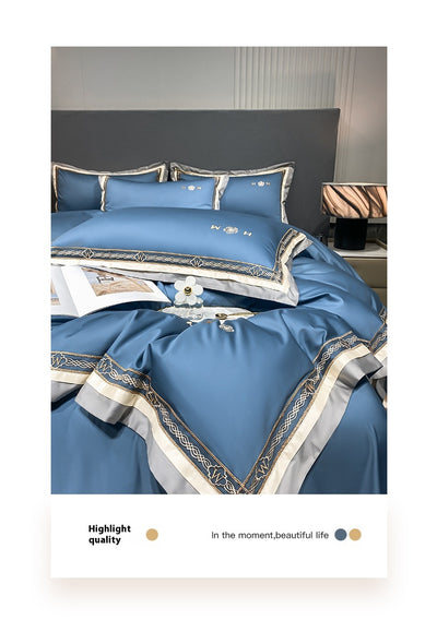 Juego de Cama de Algodón 100% Lujo Ligero - Cuatro Piezas Todas las Estaciones - Image 21