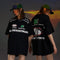 Camiseta Suelta Cuello Redondo Estampado Racing Unisex