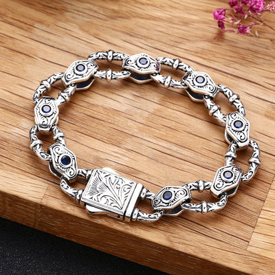 Pulsera de Plata Esterlina 925 con Patrón en Relieve para Hombre - Image 10