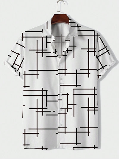 Camisa Casual de Hombre con Rayas Estampadas - Image 9