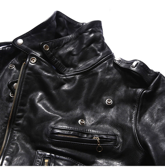 Chaqueta de Cuero Genuino para Motocicleta - Protección y Estilo - Image 13