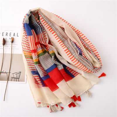 Pareo Protector Solar Rayas Vintage - Bufanda Mujer - Image 12