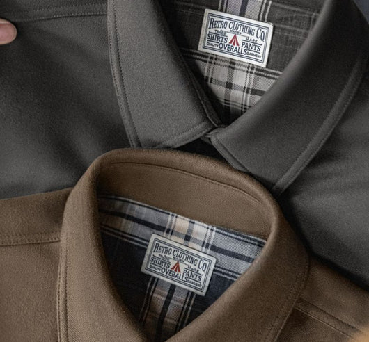 Chaqueta Camisa de Lana Estilo Retro Americano para Hombre - Image 16