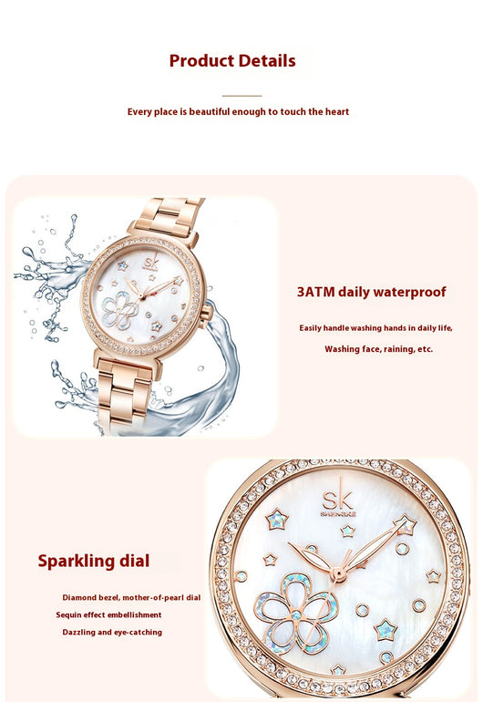 Reloj de Cuarzo para Mujer con Correa de Acero y Diamantes - Image 15