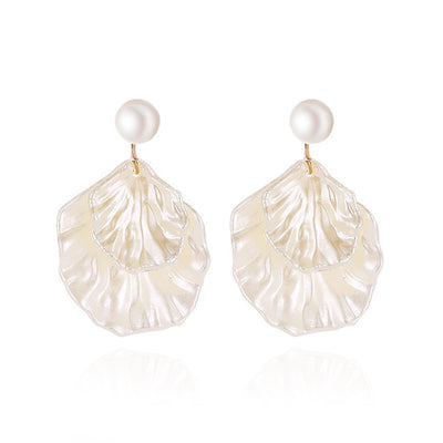 Aretes Elegantes de Concha Nácar y Perla - Image 3