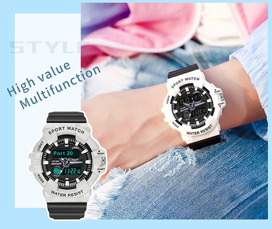 Reloj Deportivo Digital Dual Display Pantalla Grande Luminoso Resistente al Agua Unisex - Image 42