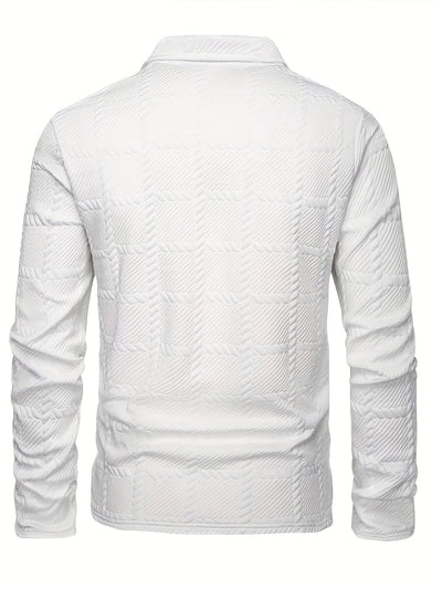 Polo Manga Larga Clásico con Solapa y Botones para Hombre - Image 11