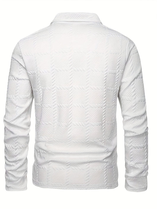 Polo Manga Larga Clásico con Solapa y Botones para Hombre - Image 11