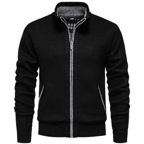 Suéter Cardigan con Cuello Alzado para Hombre