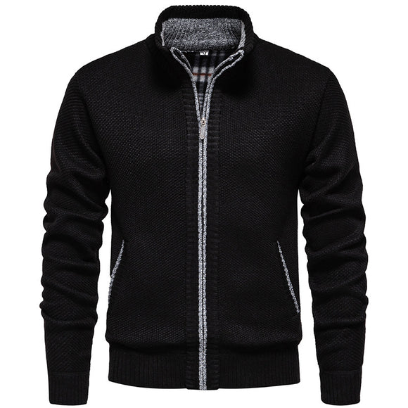 Suéter Cardigan con Cuello Alzado para Hombre