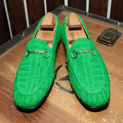 Mocasines Personalizados Verde Trendy para Hombre - Calzado Slip-on - Image 9