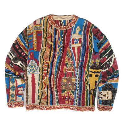 Suéter Tejido Cuello Redondo Estilo Étnico Vintage - Image 14