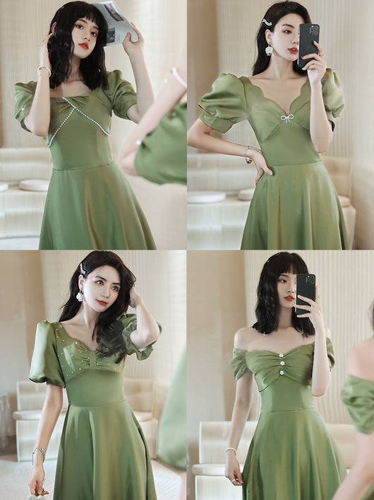 Falda Satinada Verde Aguacate para Mujer - Colección Primavera Sisters - Image 5