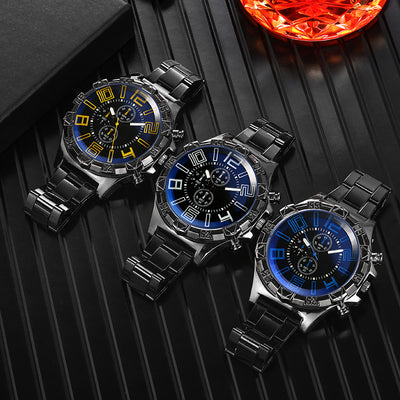 Reloj Acero Azul Luminoso con Correa de Acero - Image 2
