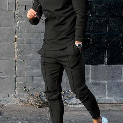 Conjunto Deportivo Hombre: Sudadera con Cierre y Pantalón