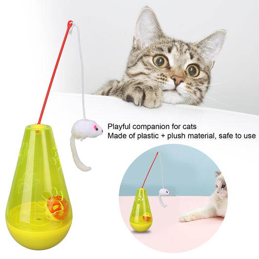 Juguete Interactivo para Gatos con Campana, Pelota y Ratón de Peluche - Image 3