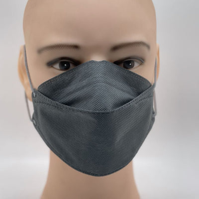 Blue fish-shaped disposable mask on a mannequin head, with more masks stacked in the foreground. - Image 17