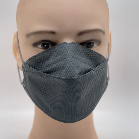 Blue fish-shaped disposable mask on a mannequin head, with more masks stacked in the foreground. - Image 17