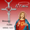 Collar Colgante Cruz Cristiana Fe y Amor Infinito con Piedra de Nacimiento