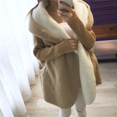 Cardigan Holgado de Lana de Cordero Talla Grande - Image 4