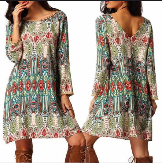 Vestido de Estilo Nacional con Manga de Nueve Puntos para Mujer - Image 5