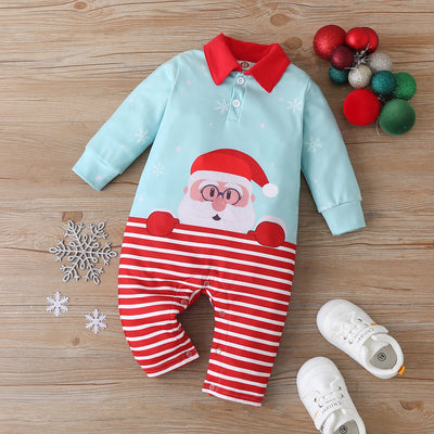 Body Bebé Algodón Manga Larga con Diseño Navideño Patchwork - Image 42