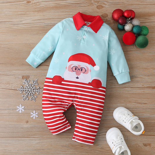 Body Bebé Algodón Manga Larga con Diseño Navideño Patchwork - Image 42